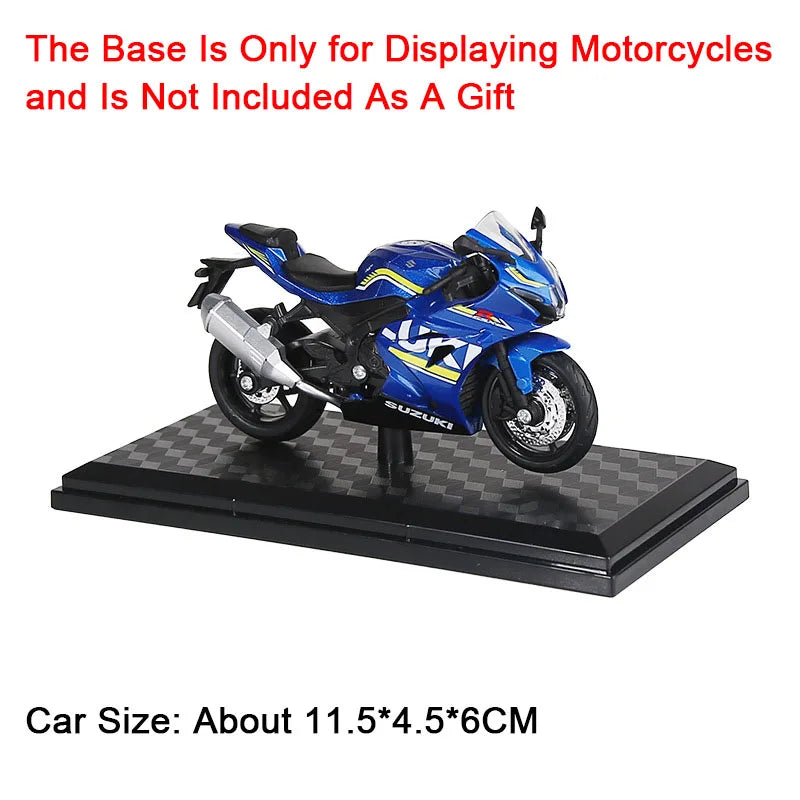 1:18 Hayabusa R1 GSX1000R CBR1000RR Miniature Motorcycle Toy Models Alloy Diecast Shock Absorption Front Wheel Steering Gifts