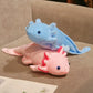 45cm Kawaii Colorful Newt Plush Toy Stuffed Cute Axolotl Salamander Fuzzy Plush Fish Appeasing Long Pillow Cushion Kids Gift