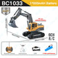 ZWN 2.4G Remote Control Excavator Dump Truck RC Model Car Toy Professional Alloy Plastic Simulation Construction Vehicle for Kid