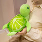 25/35CM Cartoon Simulation Anime Little Lemon Turtle Stuffed Animal Plush Doll Cute Turtle Soothing Kids Sleeping Toys Handmade