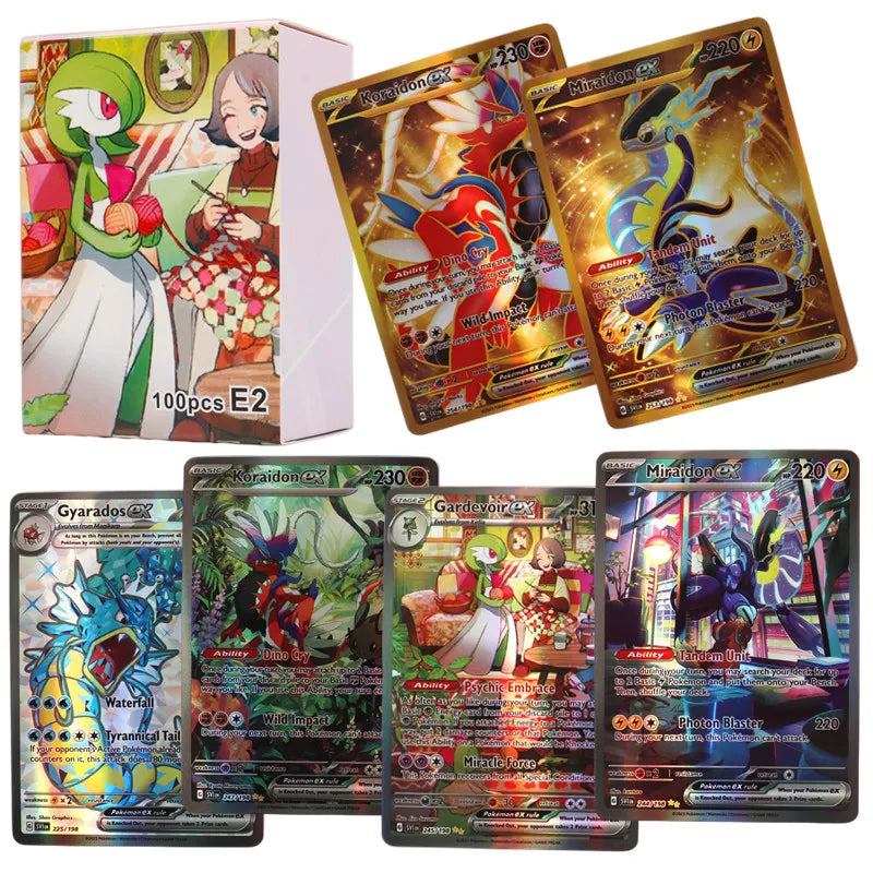 New Holographic Pokemon Cards Scarlet Violet 80Vmax 20EX English Letter Pokemon trading card Kids Gift