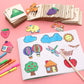 20pcs Montessori Kids Drawing Toys Wooden DIY Painting Stencils Template Craft Toys Puzzle Educational Toys for Kids Gifts