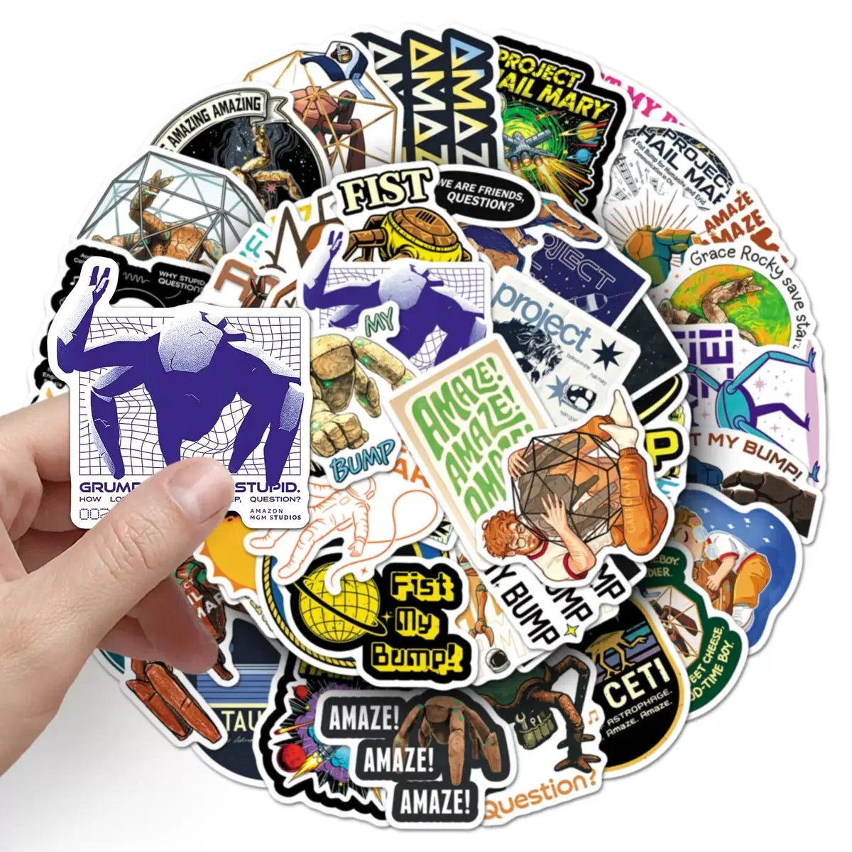 50Pcs Project Hail Mary Stickers Decals For Laptop Scrapbook Luggage Guitar Helmet DIY Graffiti Aesthetic Stickers