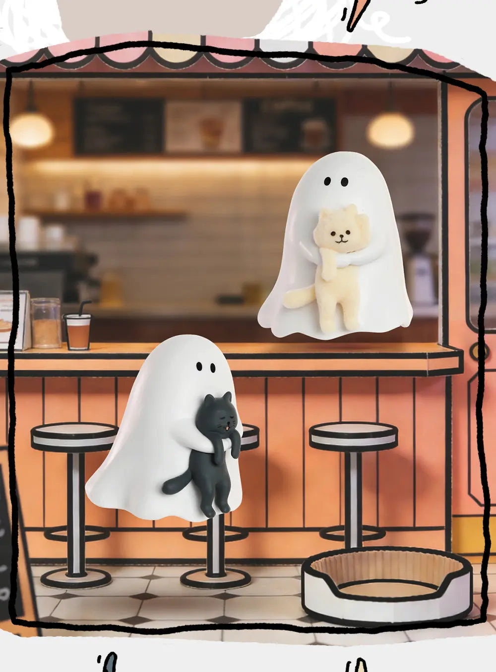 52toys Ghost Behold My Cat Series Blind Box Each Style With A Luminous Effect Car Decorative Ornament Model Mystery Box Fun Gift