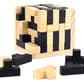 3D Cube Puzzle Luban Interlocking Creative Educational Wooden Toy Brain IQ Mind Early Learning Game Gift For Children Letter 54T