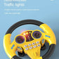 Kids Steering Wheel Toy - Backseat Pretend Play with Lights & Music - Fun Preschool Driving Simulator Gift for Toddlers