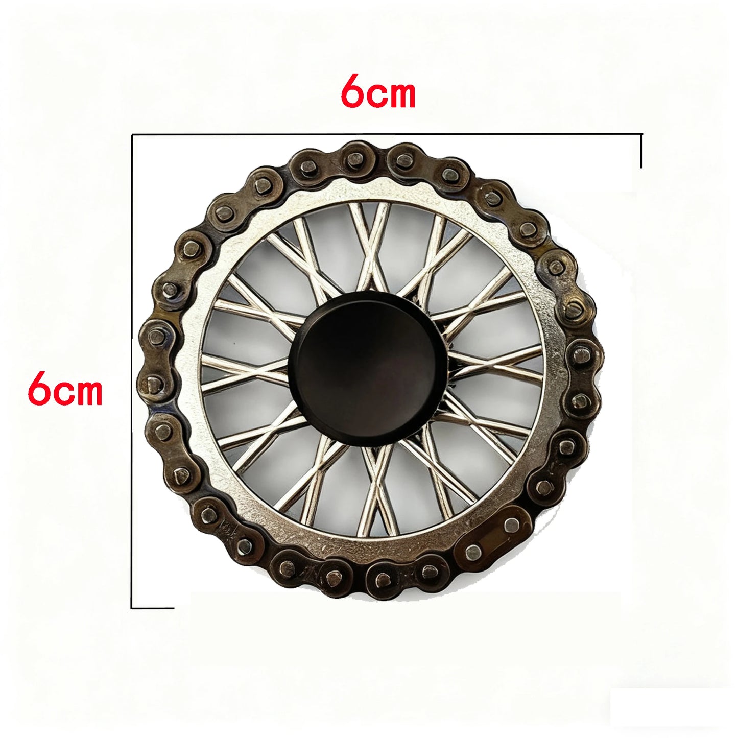 Metal Sprockets Flywheel Gear Fingertip Gyro Fidgeting Spinner Antistress Anxiety Bike Chains Spinner Fidget Toys for Adult Kids