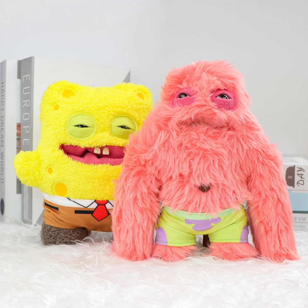 Original Fuggler Patrick Star‌ Plush Toys 22cm Ugly Monster Spongebob Squarepants Cute Tooth Monster Fill Plush Dolls Toys Gifts