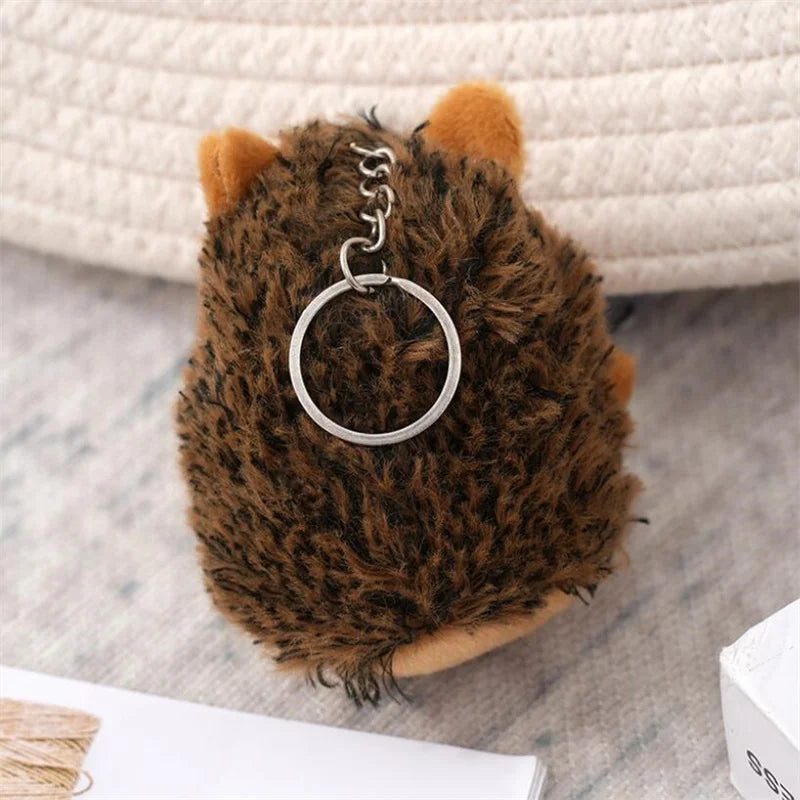 10CM 2Colour Cute Hedgehog Pendant Plush Toy Small Doll Bag Pendant Keychain Doll Stuffed Animal Key Chain