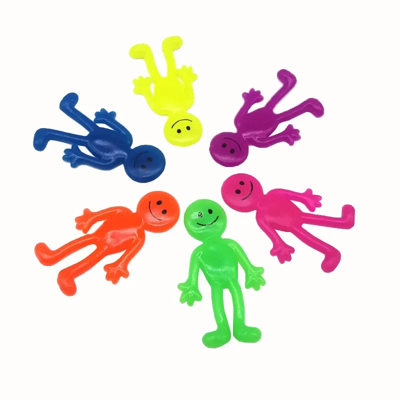 5-20PCS Fun Sticky Stretching Smiling Face Little Man Pinch Toy for Birthday Party Favor Christmas Carnival Adult Gift