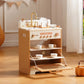 Robud Kids Wooden Play Kitchen All in One Corner Set Includes Oven Refrigerator Washer Perfect Birthday Gift for Little Chefs
