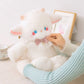 New Running Bear Plush Toys Cartoon Rabbit 40cm Stuffed Animal Stuffed with Bib Running Animal Kids
