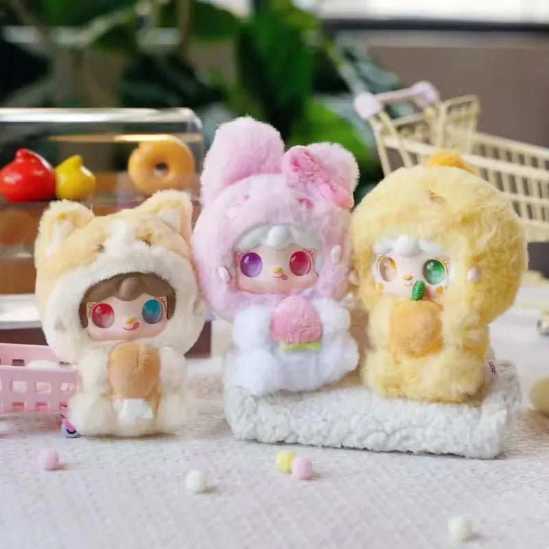 Yooki V10 Hug Food Shop Goumet Restaurant Series Blind Box Cute Plush Vinyl Doll Bag Pendant Collection Decor Girl Surprise Gift