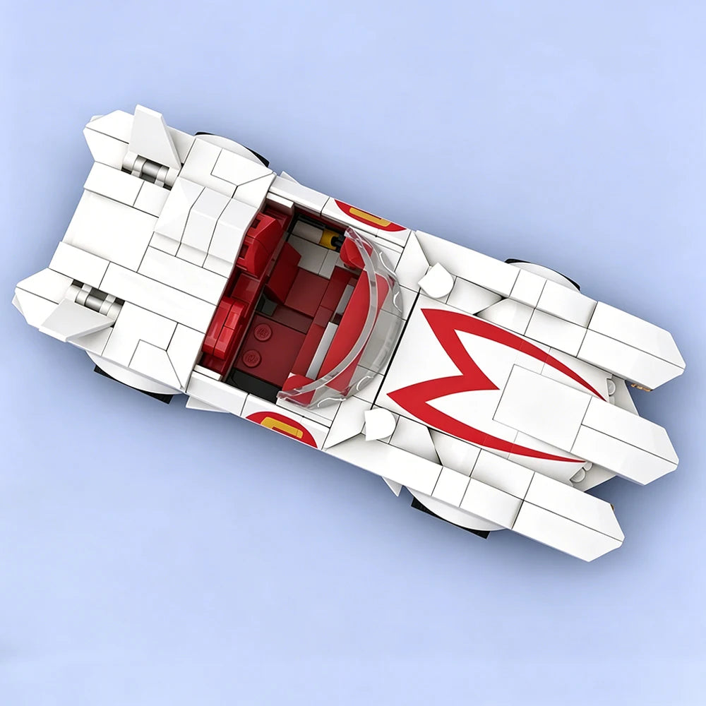 New MOC Speed Series Classic Racing Car Mach 5 Model Building Blocks DIY Modular Car Assembly Toy Adult Collectible Gift Set
