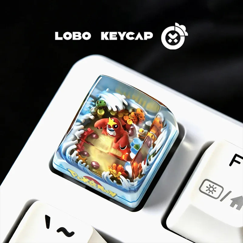 Pokemon Transparent Esc Keycap Keyboard Accessories Anime Cute Resin Shrink Drip Glue handmade Keycaps Anime Fans Gift