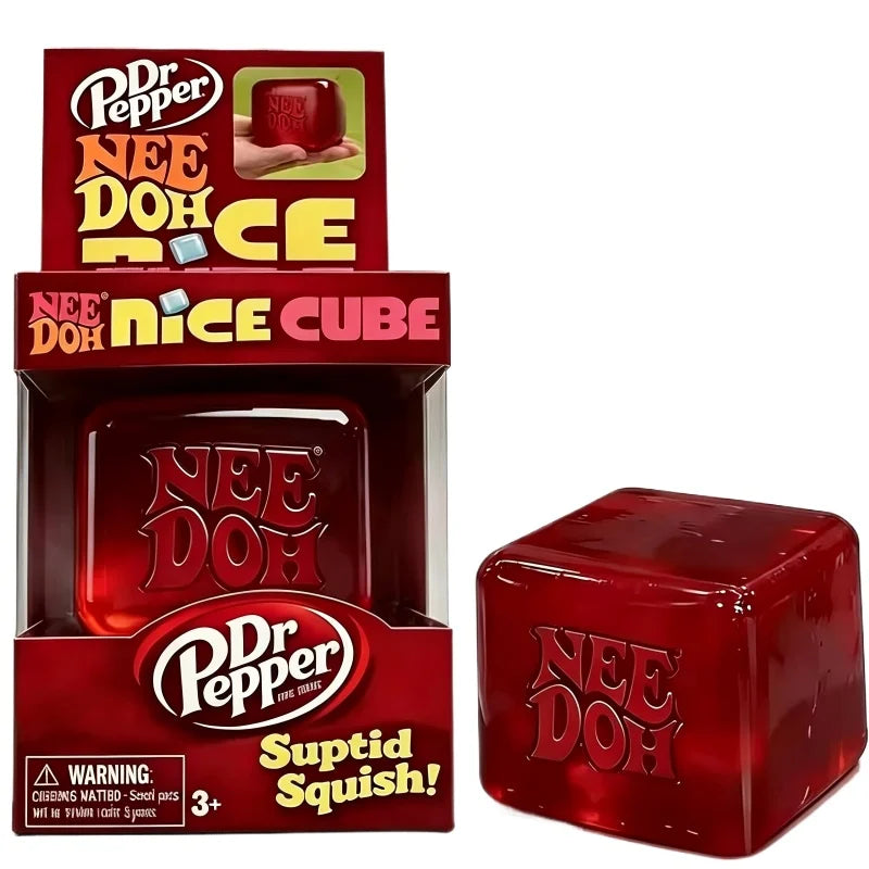 Needoh Nice Cube Sensory Fidget Squish Cube Portable Stress Reliever Anti-Anxiety Focus Toy Gift
