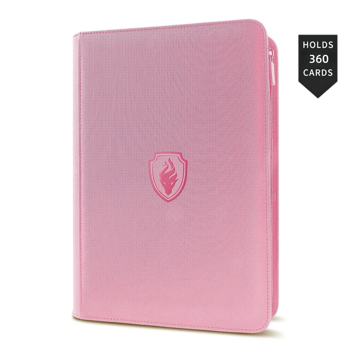 9 Pocket Trading Card Binder, PU Cover Zipper Card Collection Album, Sturdy 360 Side-Loading Card Folder Holder for Game Cards