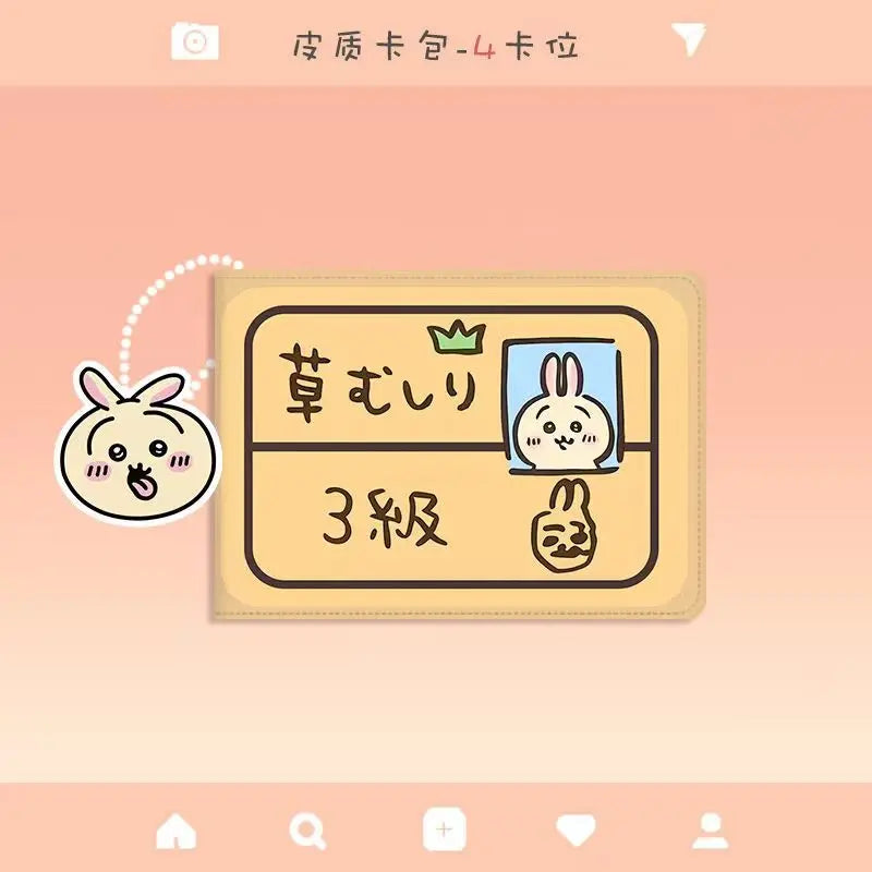 yiji Cute hachiware Usachi Driver's License Protective Cover Two-in-one Driver's License Leather Case Document  Card Holder