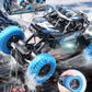 Remote Control Car with Colorful Flashing Lights, Rubber Wheels, Off-Road Toy Car Suitable for Children's Gifts
