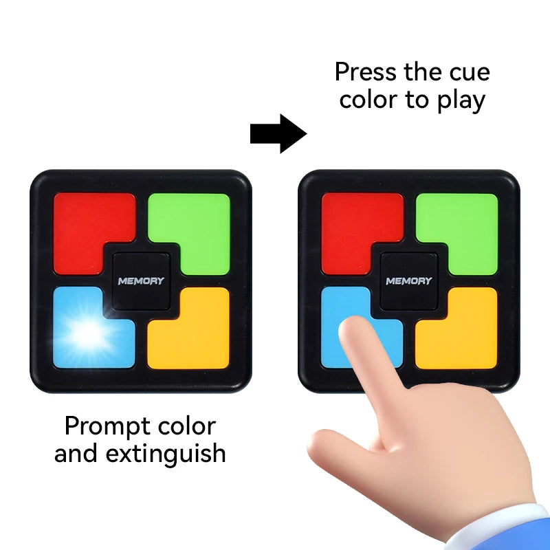 Children's Memory Game Machine LED Light Sound Effect Multi-Person Interactive Toys Training Hand-Eye Coordination Game Machine