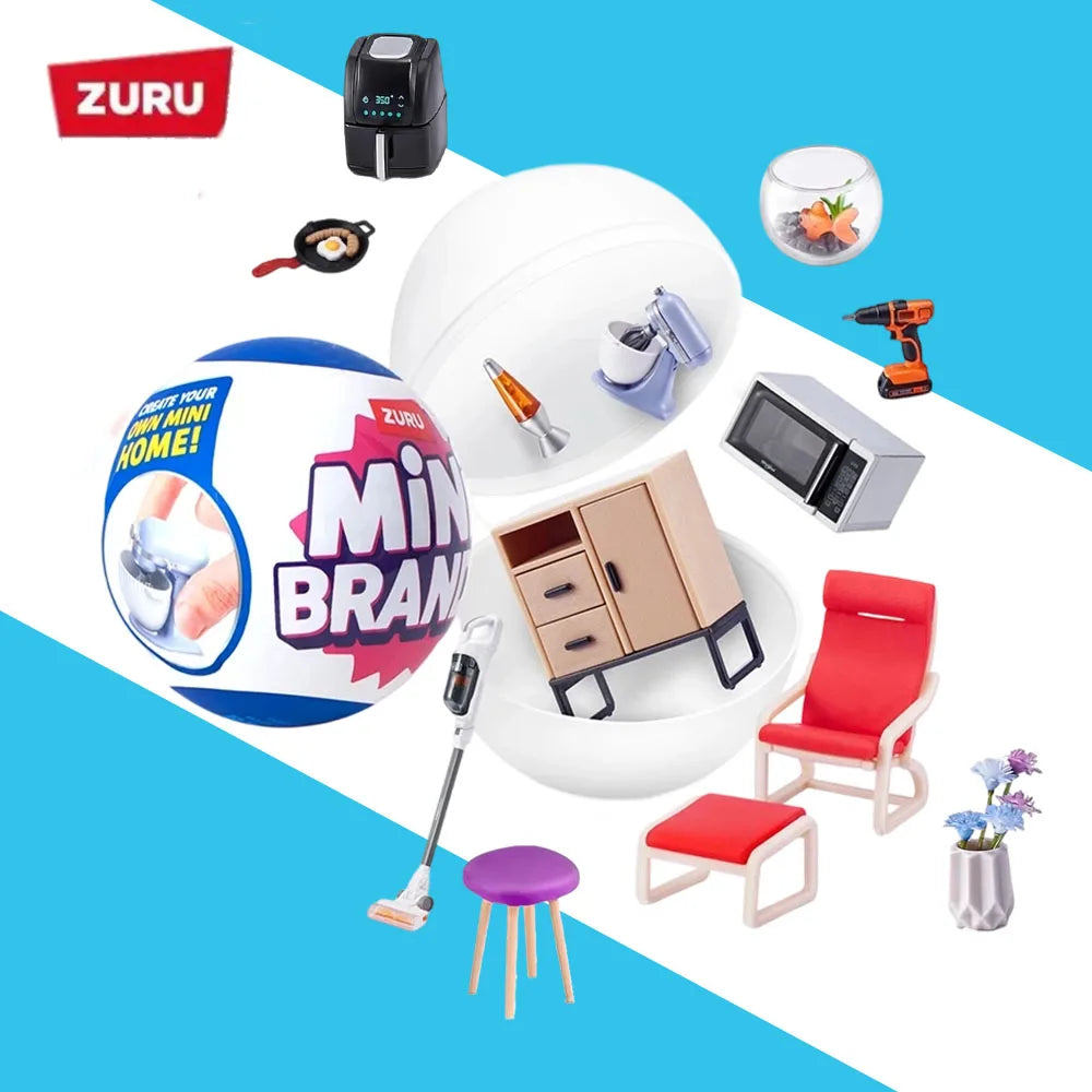 ZURU Mini Brands Home Series 1 Ball Surprise Furniture Blind Box  Toys for Girls Surprise Box Genuine Kids Gift Capsule