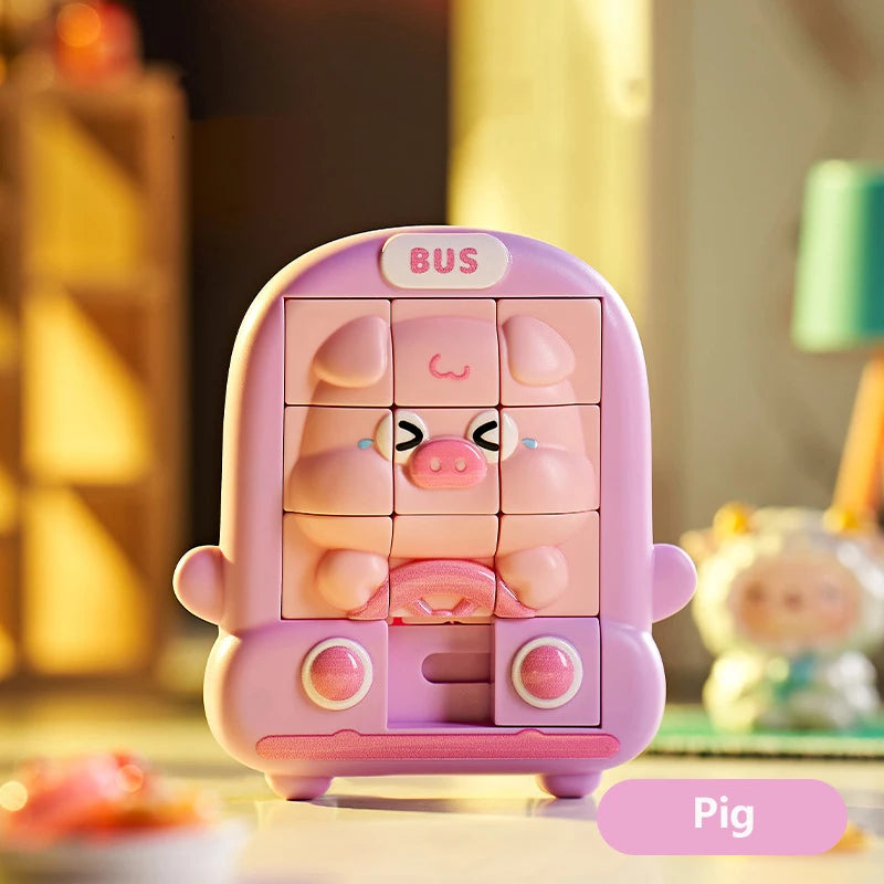 Children Cartoon Animal Slide Puzzles Toys Logical Thinking Training Challenges Intellectual 3D Puzzles Sensory Game Travel Toys