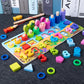 Montessori Wooden Toys Kids Busy Board Animal Math Fishing Numbers Matching Digital Shape Educational Toys For Children Gifts