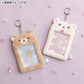 Cartoon Rilakkuma Plush Photocard Holder Key Ring Cute Soft Card Cover Bag Pendant For Kpop Photocard ID Card Protector Student