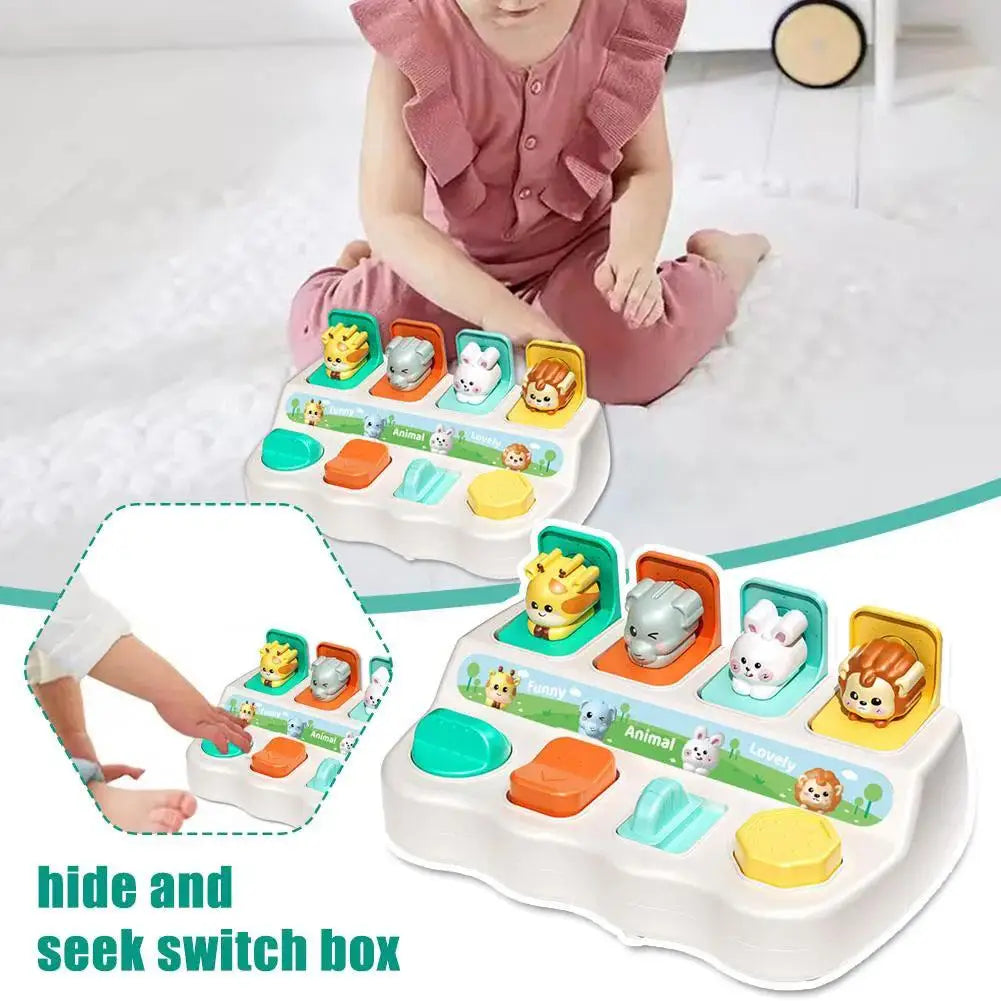 Montessori Pop up Animal Toys and Learning Boxes - Enhance Logic and Motor Skills, for Children's Birthday Gifts