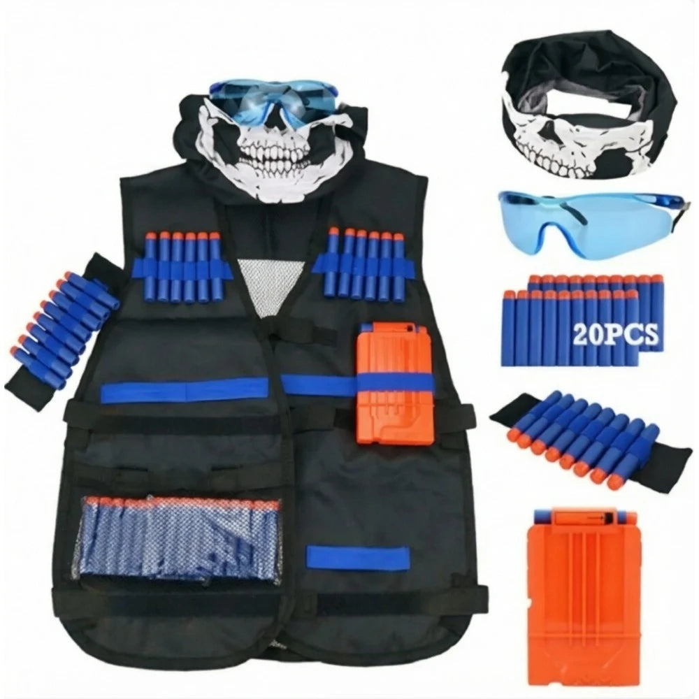 Children Kids Tactical Outdoor Vest Holder Kit Game Guns Accessories Toys for Nerfs N-Strike Elite Series Bullets Boys Gifts Toy