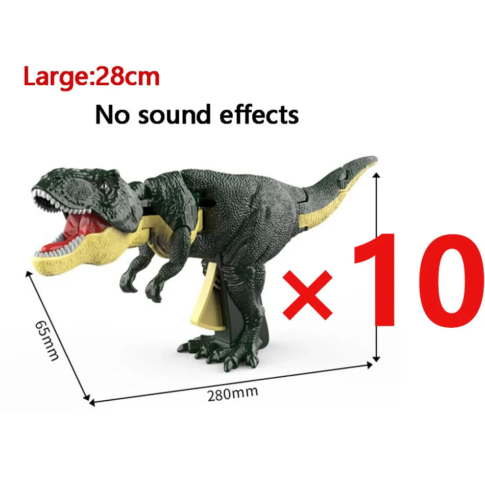 Press Bite Roaring Dinosaur Toy, Electronic T-Rex with Shaking Head & Sound Effects, Interactive Tyrannosaurus Rex Gift for Kids
