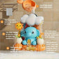 Baby children's water toys, suction cups, turning around, baby elephant water wheel, bathroom shower, male and female baby bath