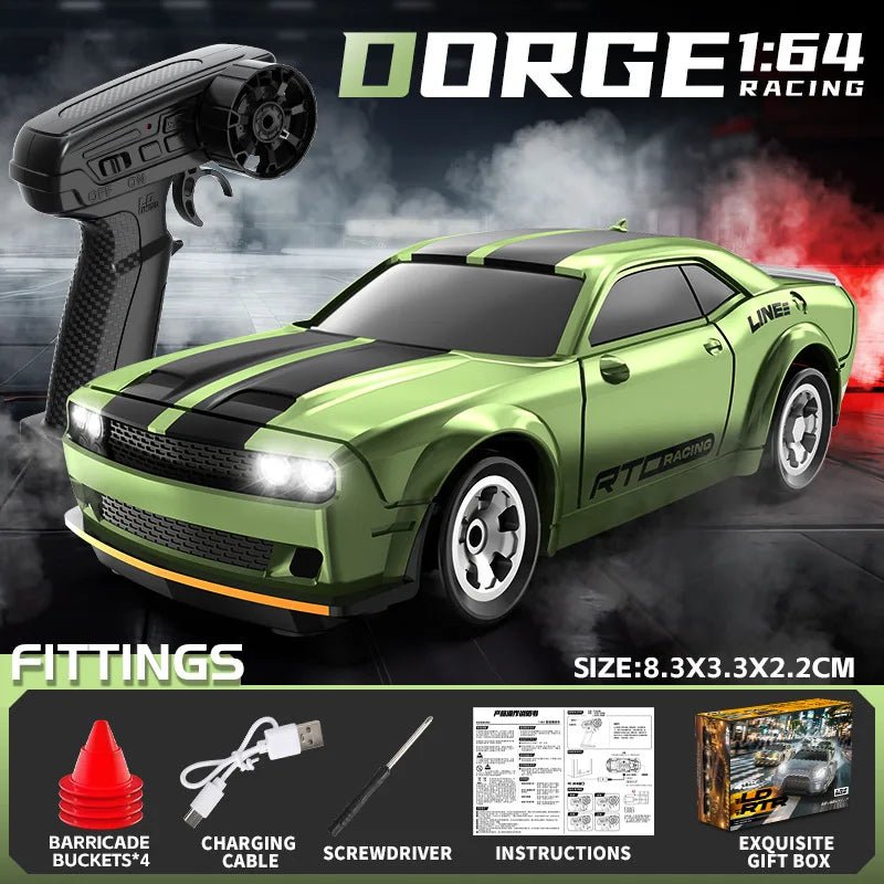 Mini 1/64 4WD RC Drift Car High Speed Remote Control Off-Road Racing Vehicle Desktop Pocket Drifting Car Toys Children Boy Gifts