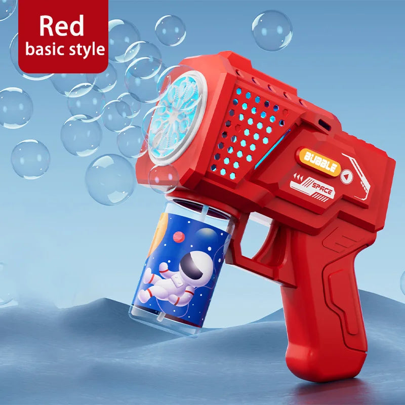 10 hole Automatic Gatling Electric Toy Blowing Bubble for Children's Toys Kindergarten Gifts without Battery or Bubble Water