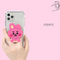 BT21cartoon cute silicone handheld phone stand kawaii retractable airbag earphone winder fan support anime merchandise wholesale
