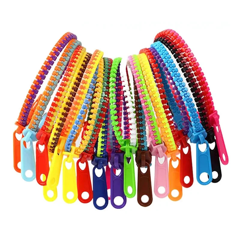 Pack Zipper Bracelet Kids Anti Stress Fidget Toys For Anxiety Sensory Autism Therapy Party Gifts Juguetes Antiestrés Para Niños