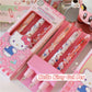 3Pcs Genuine Sanrio Hello Kitty 0.5MM Gel Pens Kawaii  Cinnamoroll Kuromi Black Pen Student Stationery Supplies School Gifts