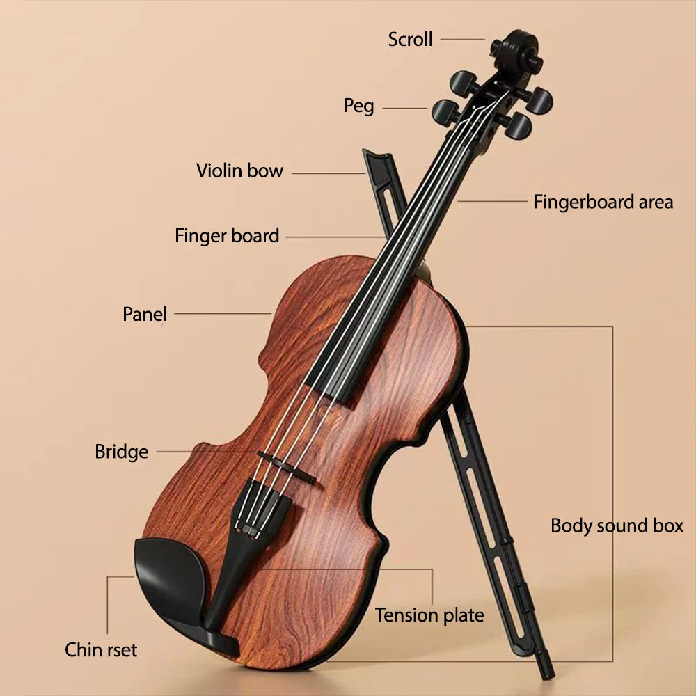 Simulated Violin Toy Tune Ornament Music Performance Prop Iittle Montessori Early Education Girl Toy Kids Birthday Gift