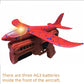 Catapult Foam Plane Gun Fire Outdoor Sports Hand Toss Flying Glider Toy Boys GGirls