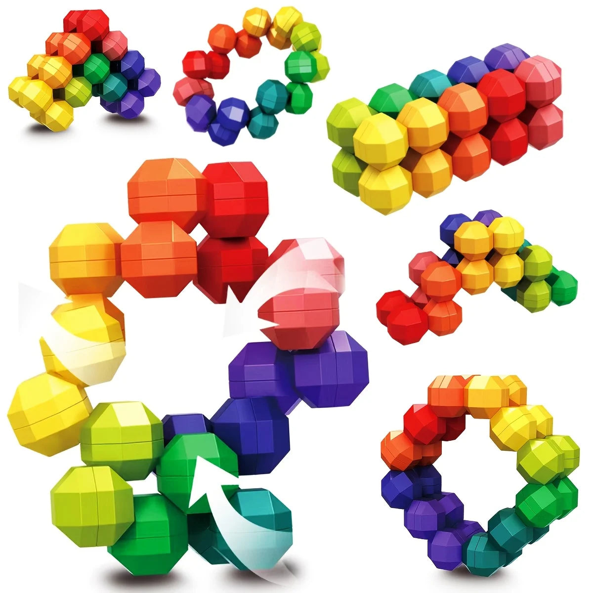 Children's Puzzle Interactive Logic Thinking Training Toy, Versatile Bead Colored Decompression Ball, Stress Relief Cube