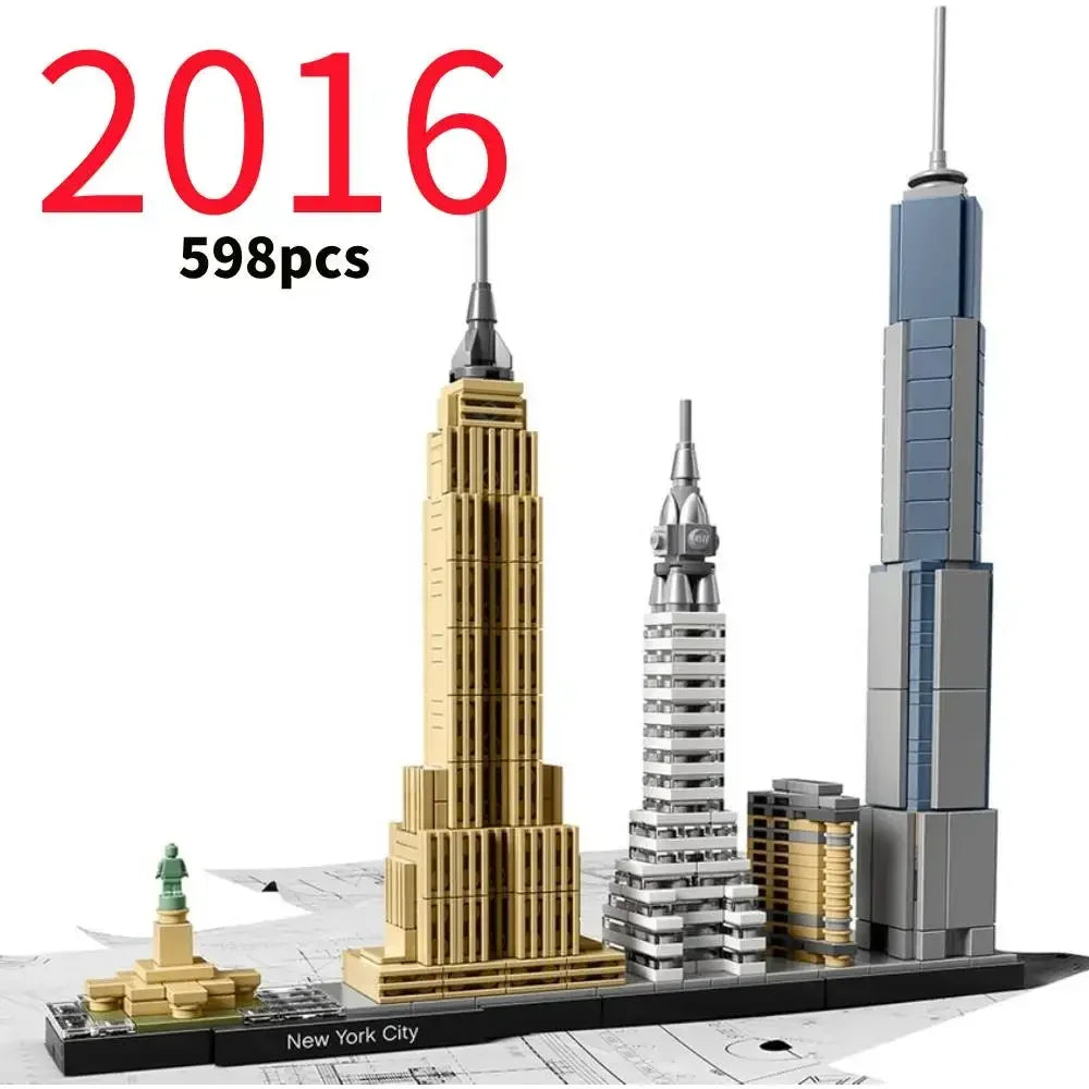 Thirteen Sets of City Models 21043 21026 Building Blocks Sets Suitable for Birthday Gifts Not Compatible with Legoed Particles.
