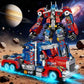 624 pieces of red robot building blocks, suitable for desktop decorations, Christmas, Halloween, and birthday gifts.
