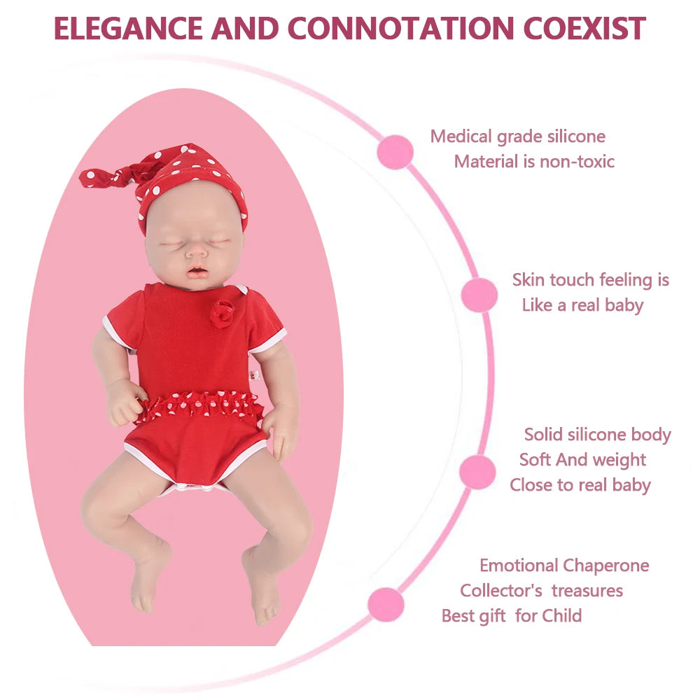 IVITA WG1553 20.86inch 100% Silicone Reborn Baby Doll Soft Dolls Unpainted Girl Realistic Baby with Clothes for Children Toys