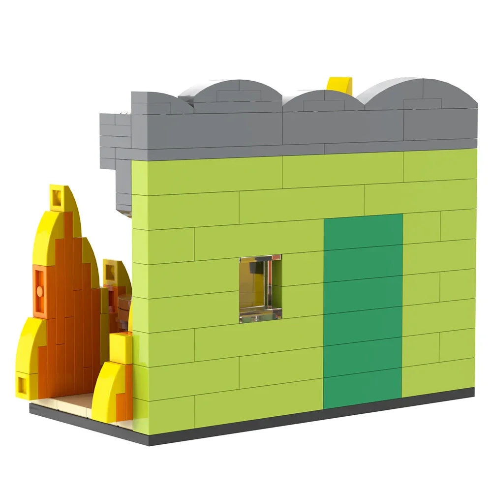 299PC MOC This is Fine Dog Building Block Kit Cartoon Fire Meme Vignette Hound Dog Animal Brick Model Toy For Children Gifts