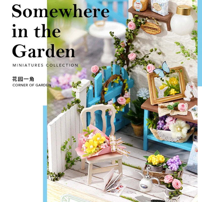 Mini Miniature Dollhouse DIY Small House Kit Making Room Toys Home Bedroom Decorations With Furniture Wooden Craft Doll Houses