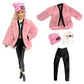 NK 1/6 Doll Princess Hot Sell Fashion Doll Dress Pink Suit For 11.5 Inch Doll Clothes Hat For 29CM Dolls Accessories Gift Toy JJ