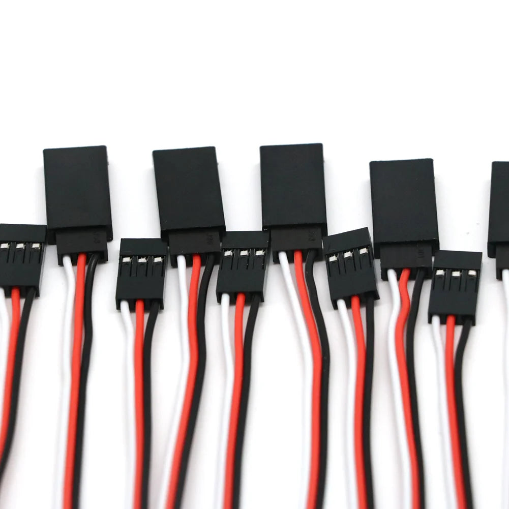 10pcs 100mm/150mm/200mm/300mm/500mm RC Servo Extension Cord Cable Wire Lead JR For Rc Helicopter Rc Drone