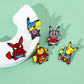 5 Pcs Cartoon Brooch Set Fashionable Cross Dressing Pikachu Enamel Pin Backpack Clothing Jewelry Metal Badge Accessories Gifts