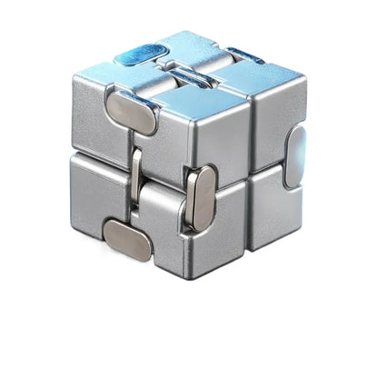 Alloy&Plastic Infinity Cube Fidget Toy Ultra-Durable Sensory Stress Reliever for Adults & Kids Anxiety Relief Gift
