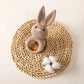 Handmade Crochet Baby Toys, Wooden Easter Bunny Rattle 0-12 Months, Four Color Rabbit Rattle Soft, New Born Baby Teething Toys